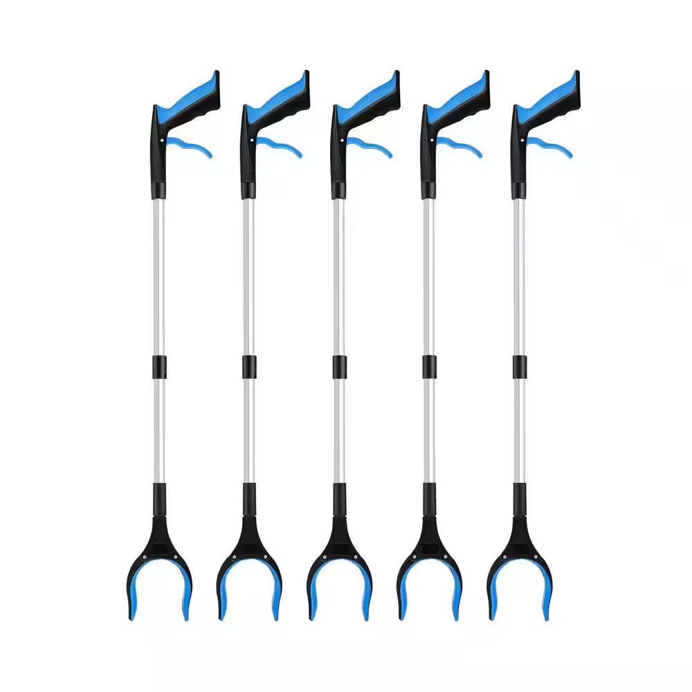 32 In. Grabber Reacher Tool Foldable 360 Degree Rotating Head Wide Jaw Anti-Slip