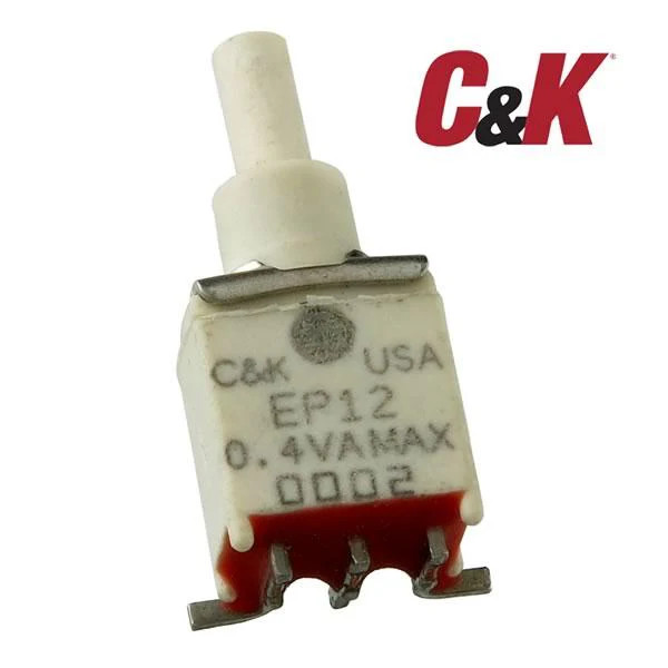 G24392E  (Pkg 4) C&K EP12 Miniature SPDT SMD Mount Pushbutton Switch