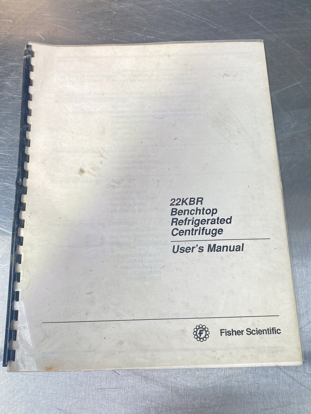 Fisher Scientific 22kbr Benchtop Refrigerated Centrifuge - Users Manual /Guide
