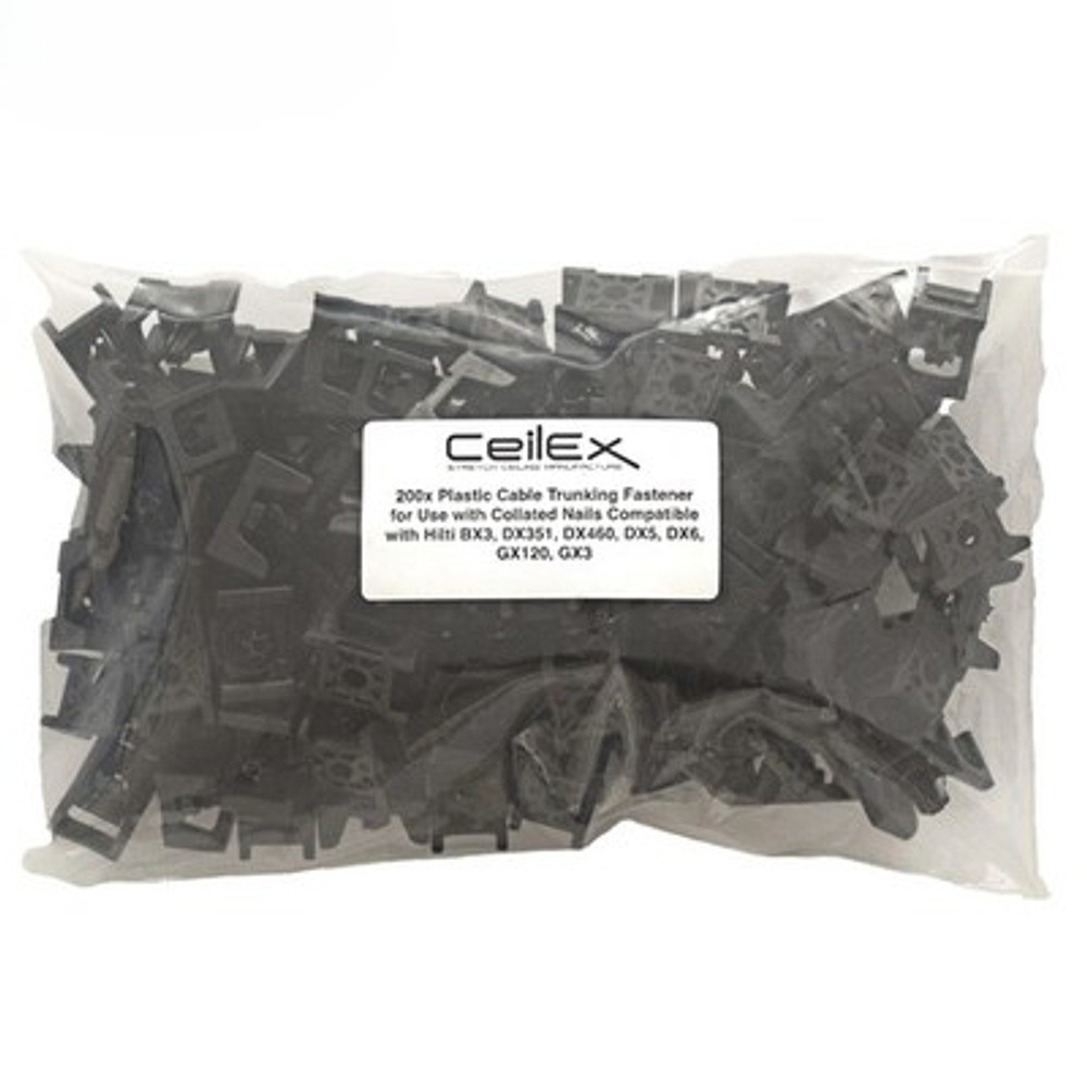 Nail-In Cable Clips 200pk Concrete Nails Hilti BX3 BX4 GX3 DeWalt DCN890 CEILEX