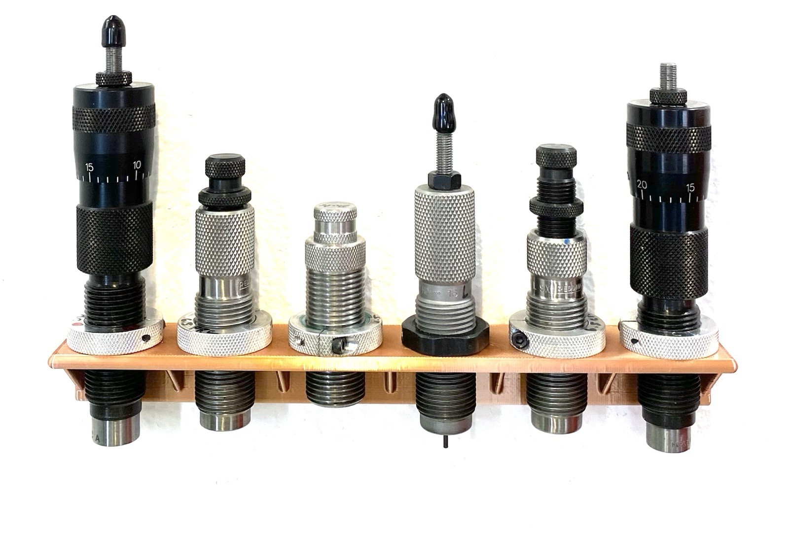 Wall Mounted Reloading Die Rack 7/8" Dillon, RCBS, Hornady, Lyman 3D Printed