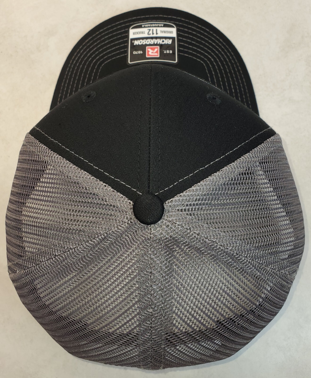 Mopar Performance Patch on Richardson 112 Trucker Hat Snapback Black/Charcoal