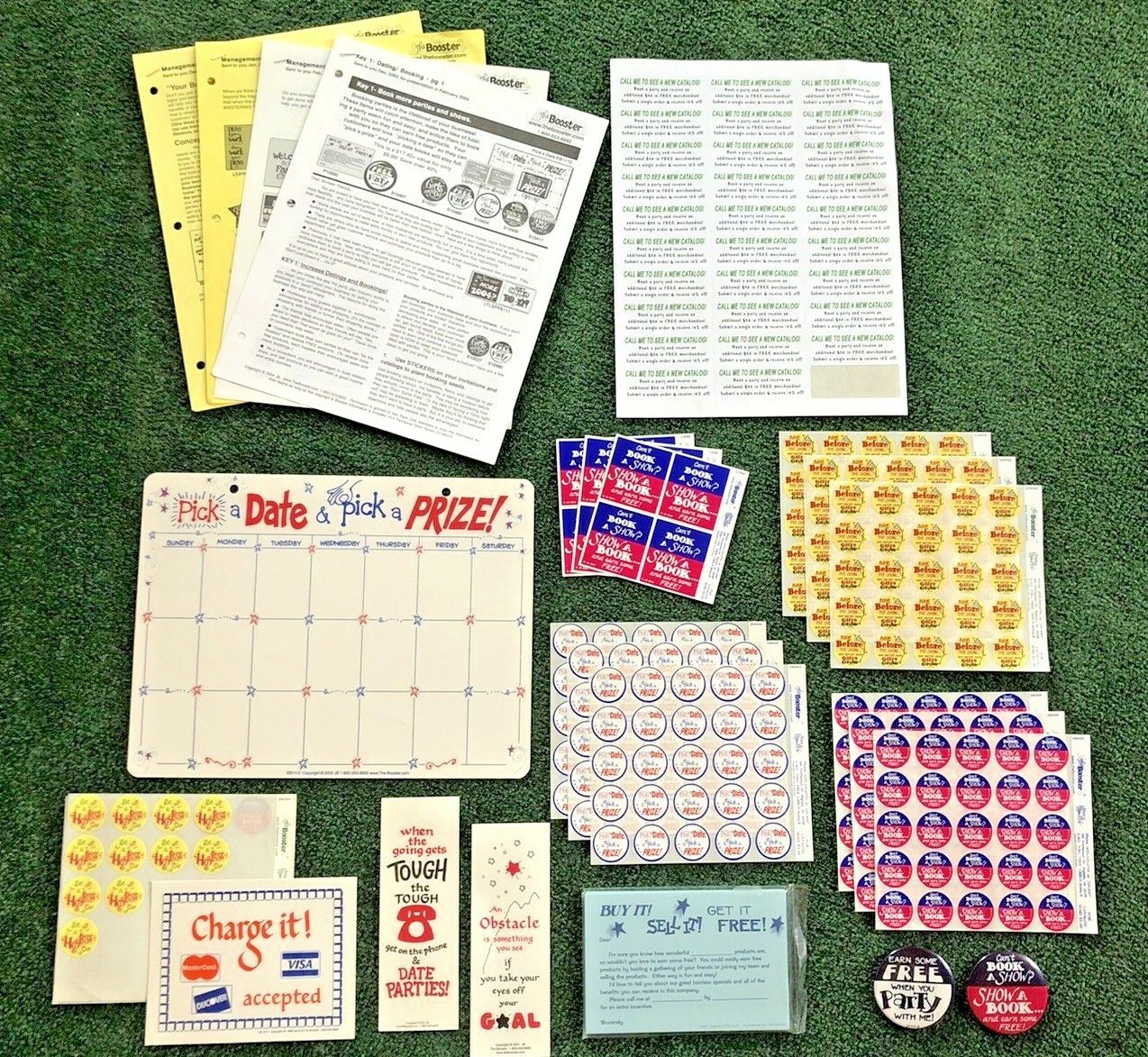 Stickers Cards Buttons Newsletter Calendar Jenny B Booster Lot Home Party Sales