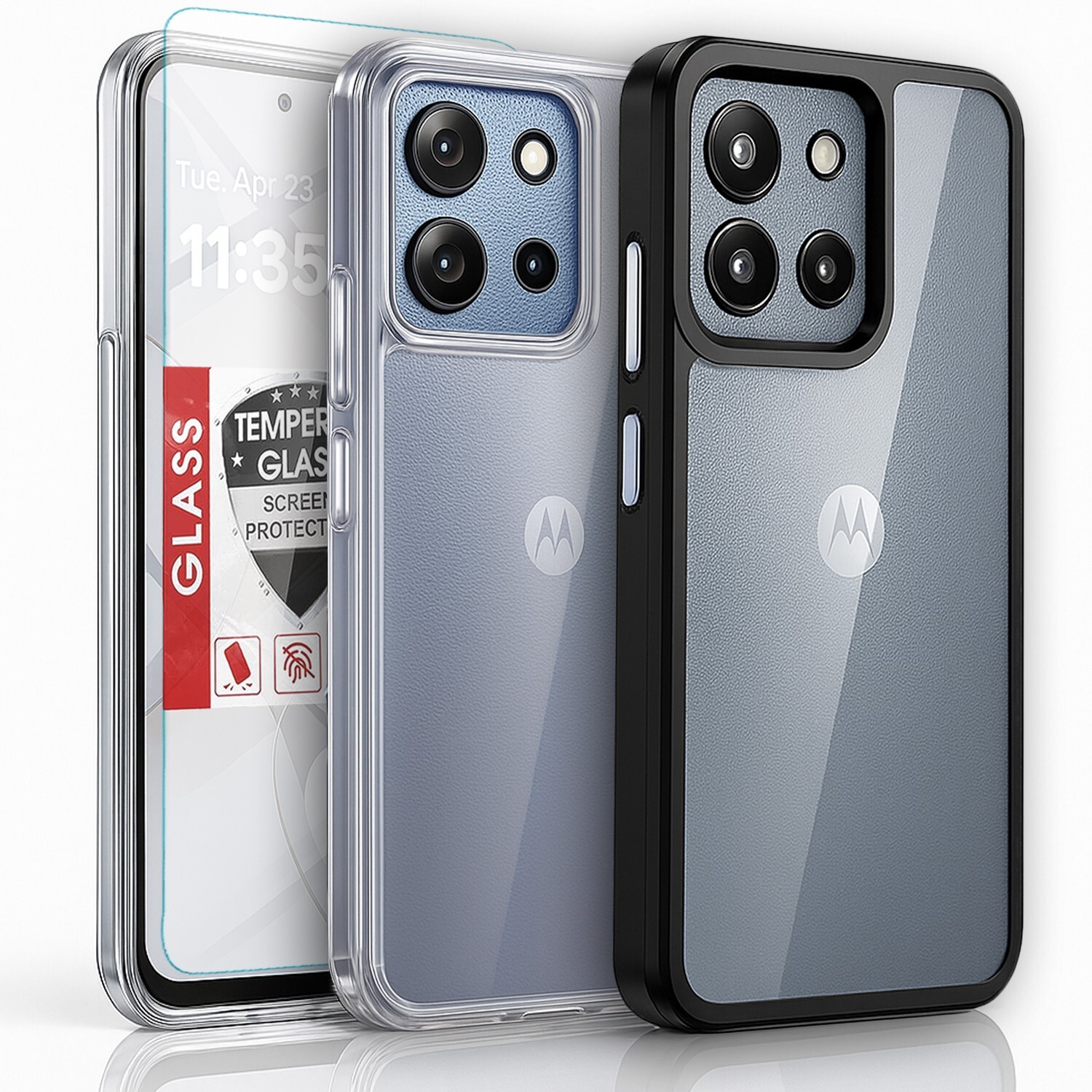 For Motorola Moto G Play 2026 Case Phone Cover Clear Shockproof +Tempered Glass