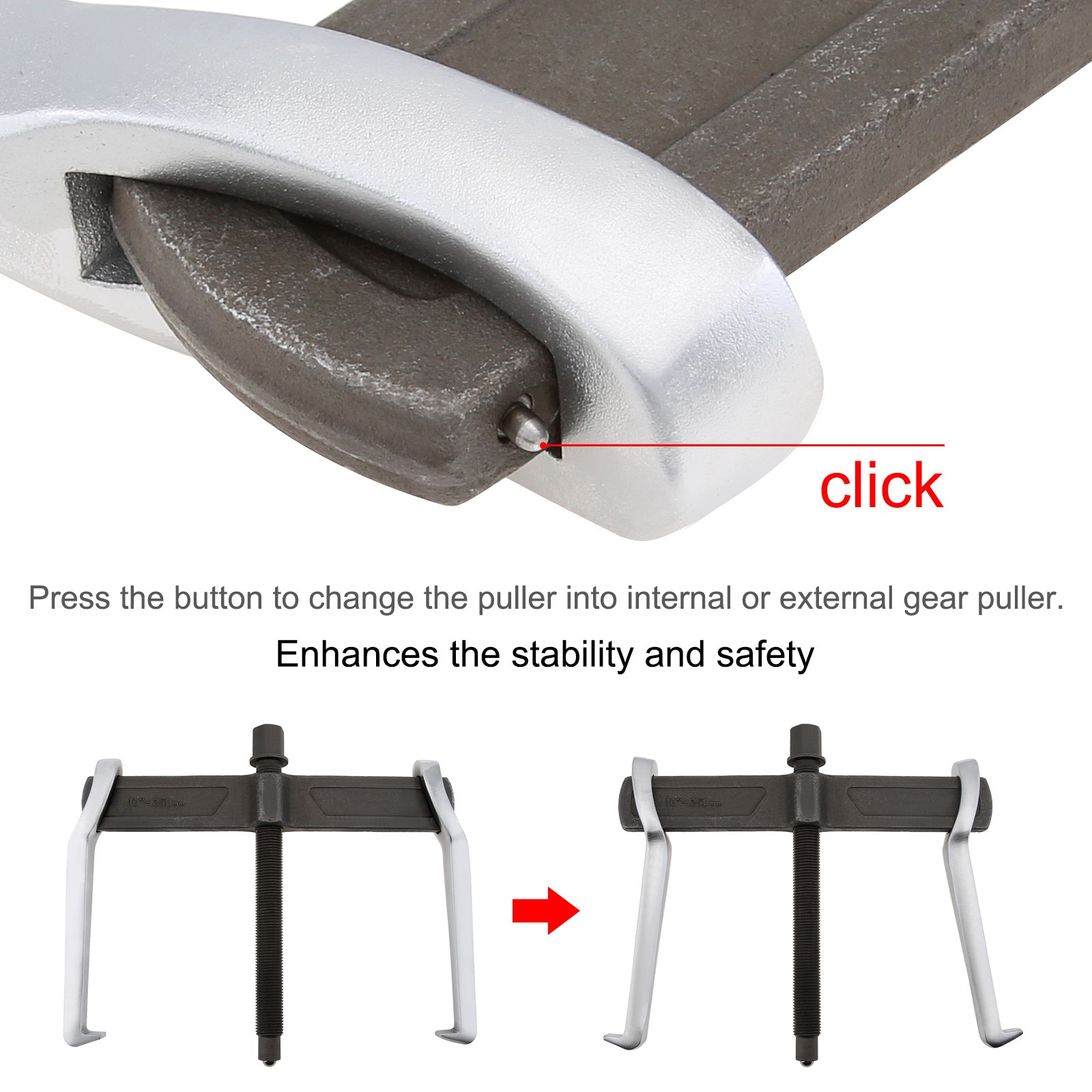 8 Inch Two-claw Puller Adjustable Rust-proof Non-slip Separate Lifting Device