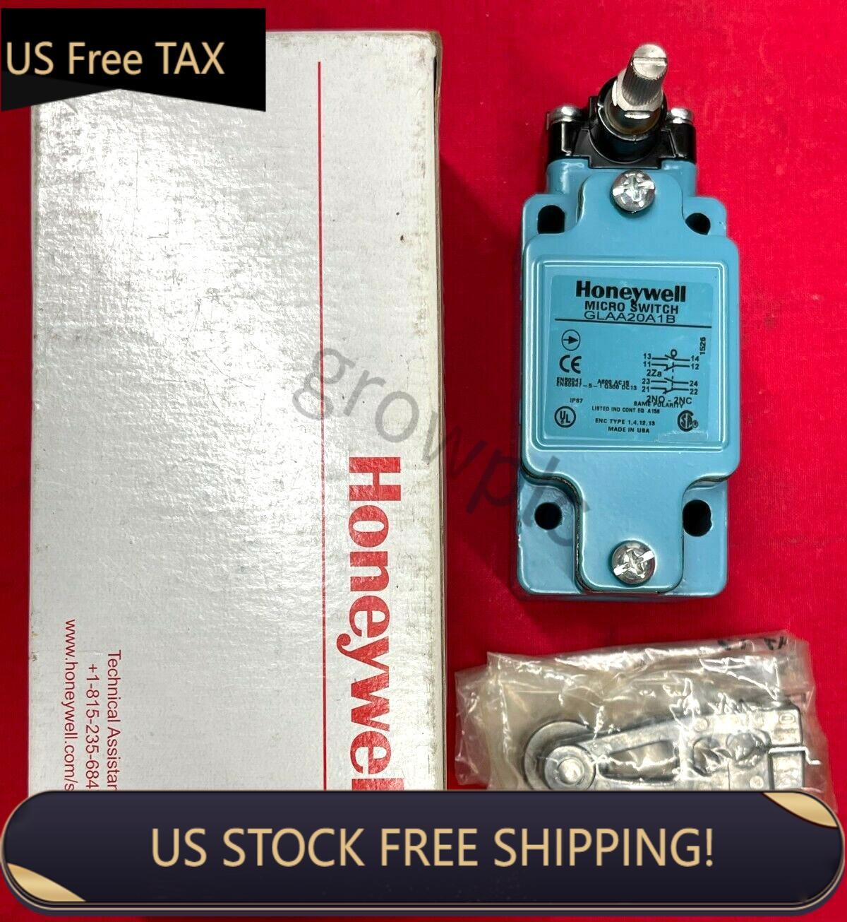 HONEYWELL MICRO SWITCH, GLAA20A1B, 600A, 15VAC, 2NO & 2NC SAME POLARITY