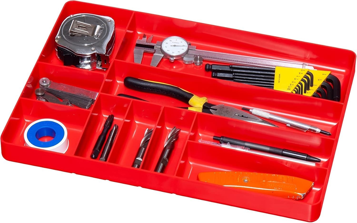 Ernst 10-Compartment Heavy-Duty Tool Organizer - Stackable & Low-Profile Design