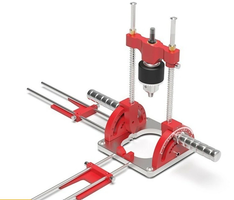 Upgraded Portable Multi Angle Drill Guide Adjustable 0-60° Precision Wood Joint