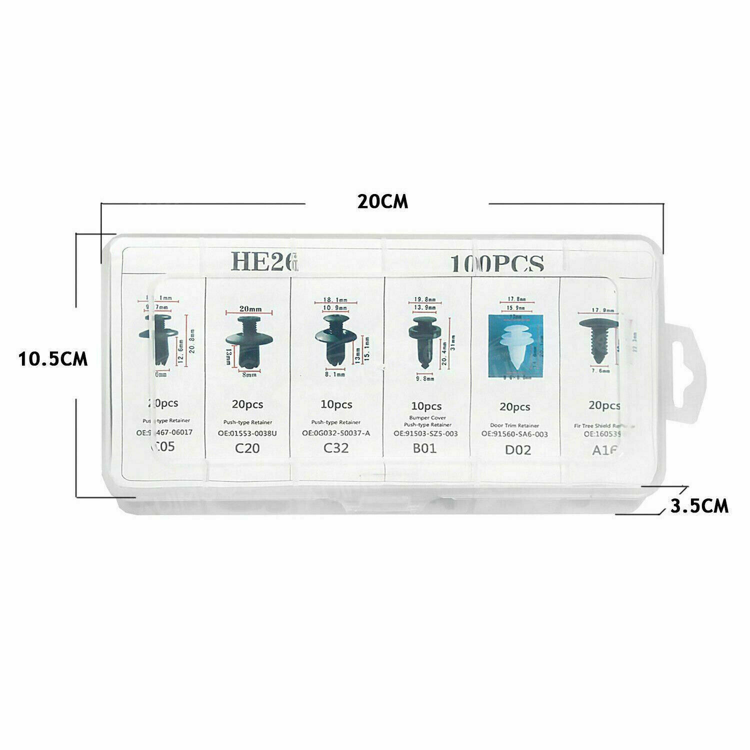 For Nissan Fixing Fastener Kit Bumper Fender Liner Push Retainer Clips 100XUS