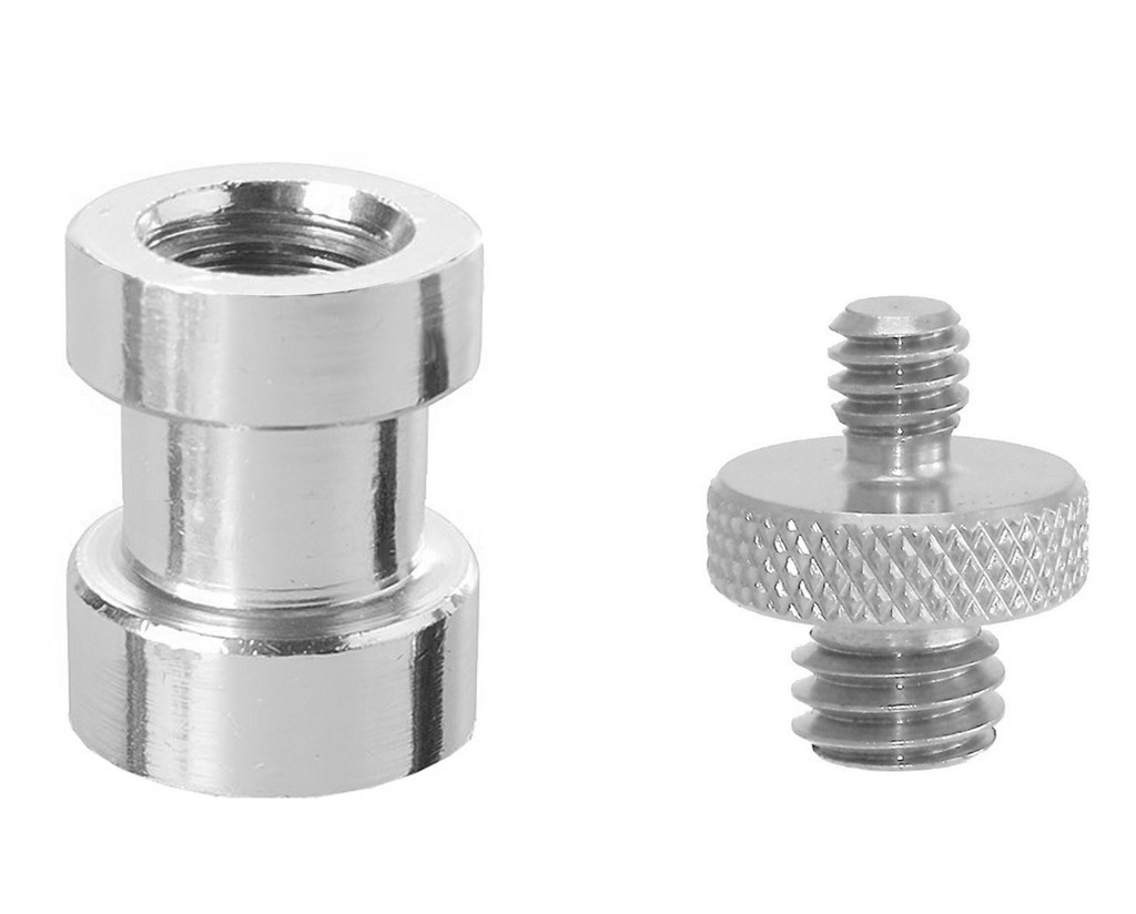 Metal combo stud converter adapter screw coupler male/male 1/4" 3/8" & female/f