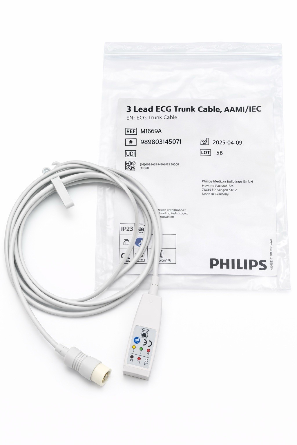 Philips 3 Lead Trunk Cable M1669A Ref 989803145071