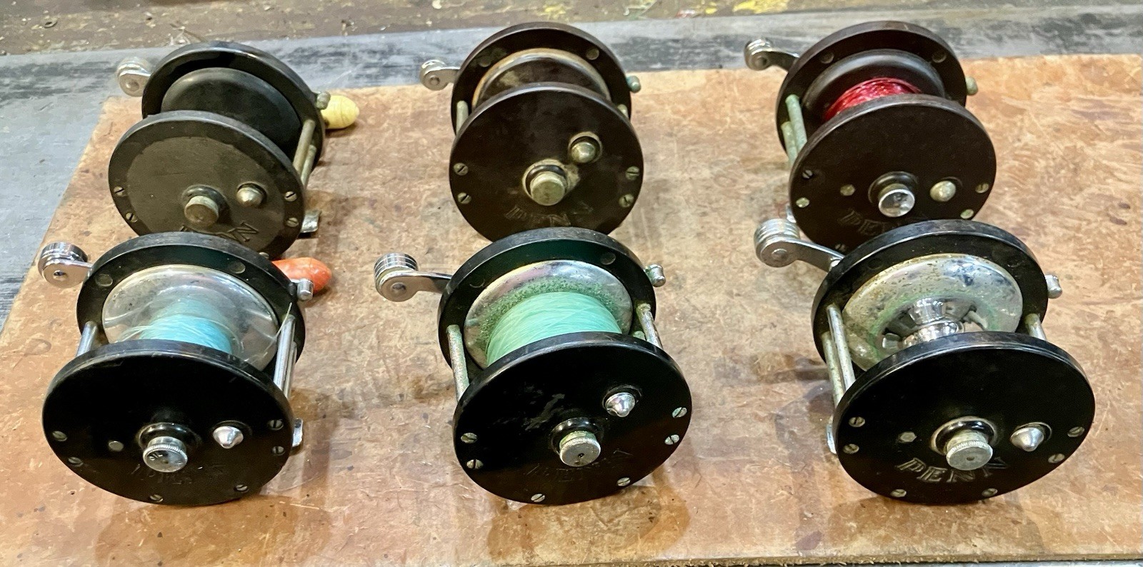 Lot of 6 • Penn 85 & 285 Reels • (3) 85 / (3) 285 • Tested & Working