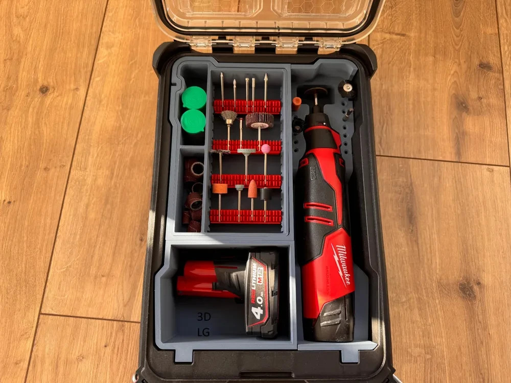 Milwaukee M12 Brushless Rotary Tool Packout insert (No Tool)