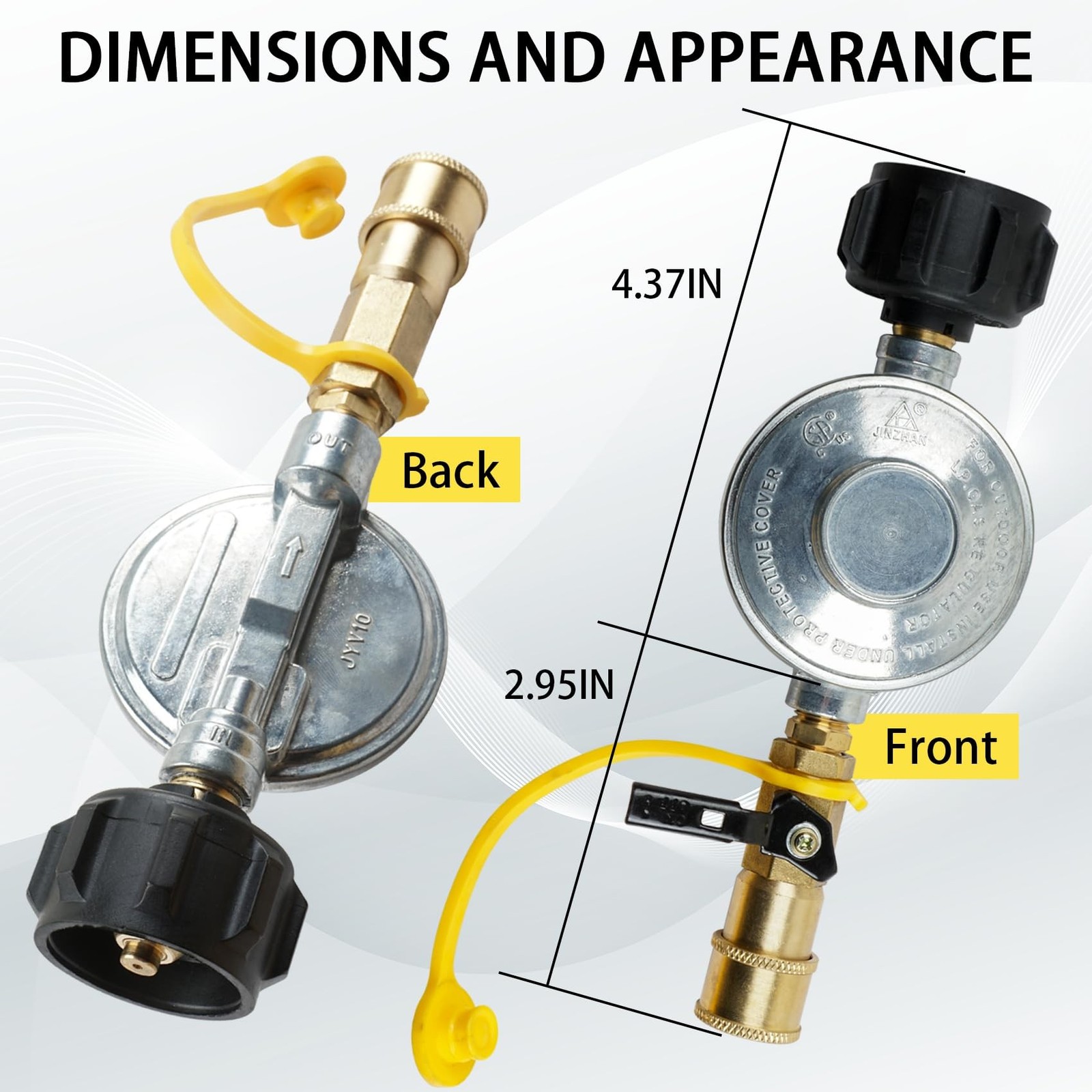 Universal 1/4" Propane Gas Grill Regulator & Quick-Connect Adapter with QCC1 ...