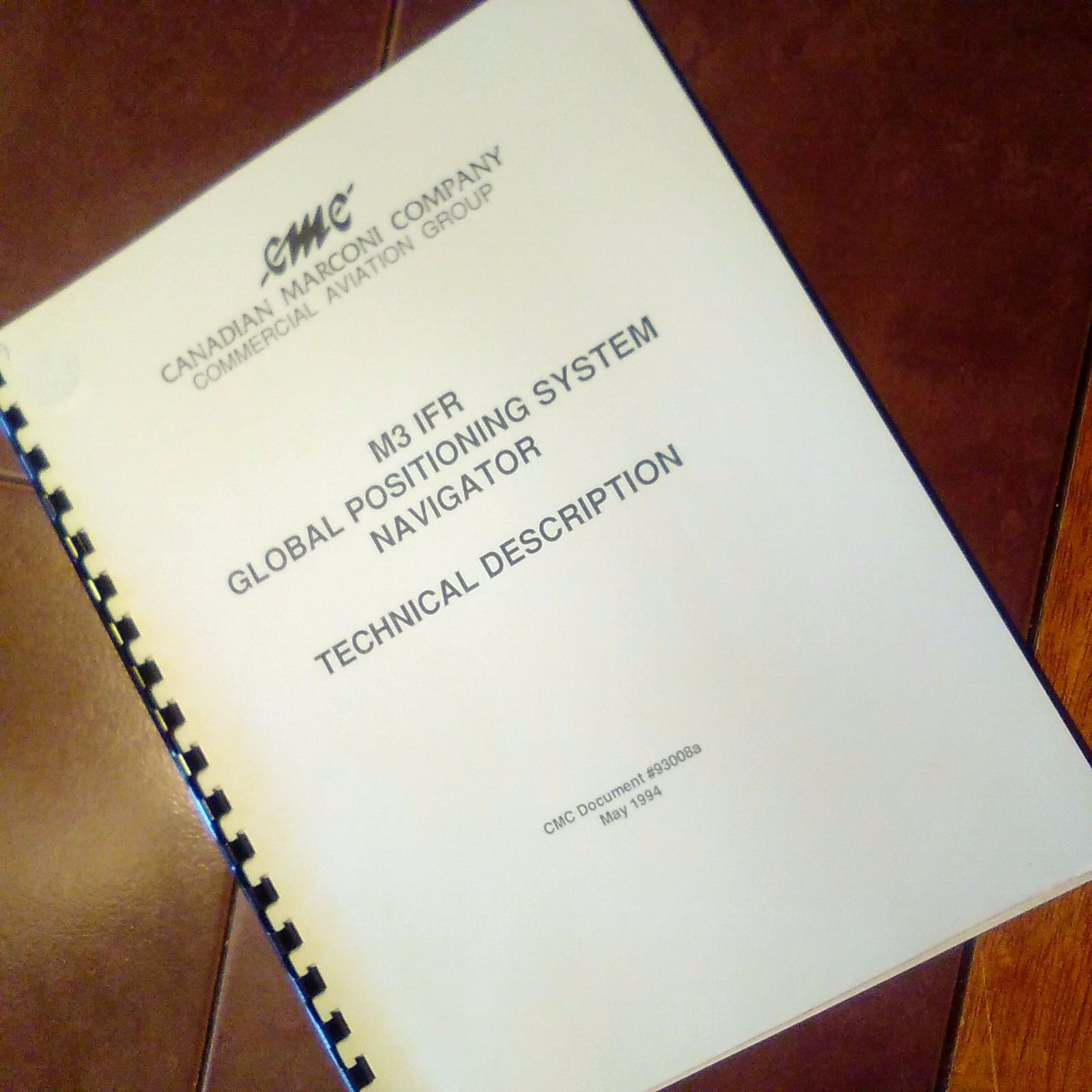 Canadian Marconi M3 IFR GPS Technical Description & Operator's Manual