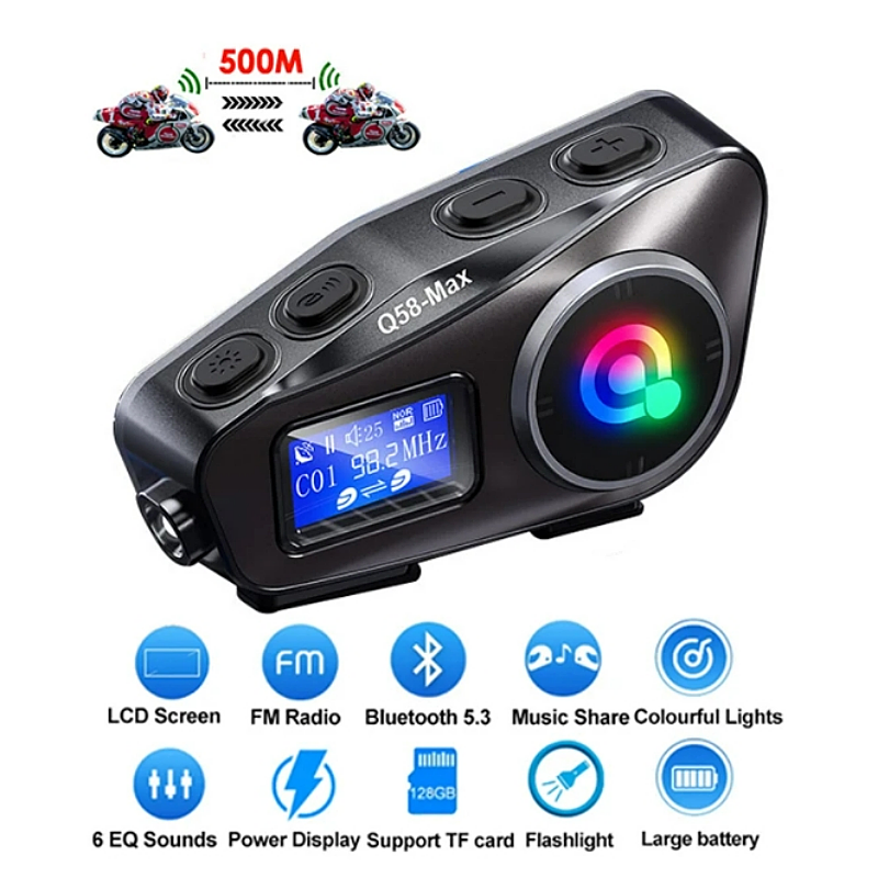 Bluetooth Full Face Motorcycle Intercom Helmet With Wireless Bluetooth Headset