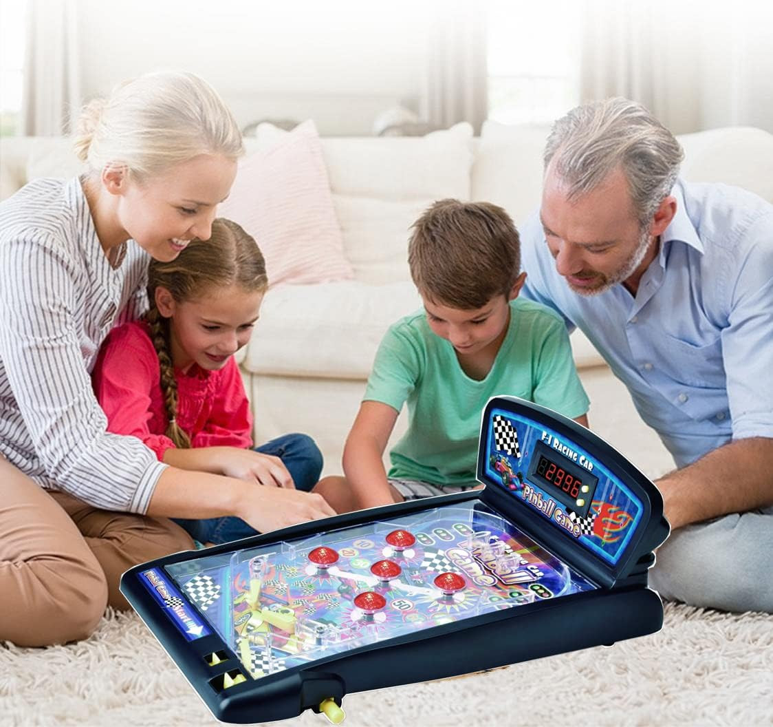Pinball Machine, Electronic Tabletop Game, 16.5 Inch Table Pinball...
