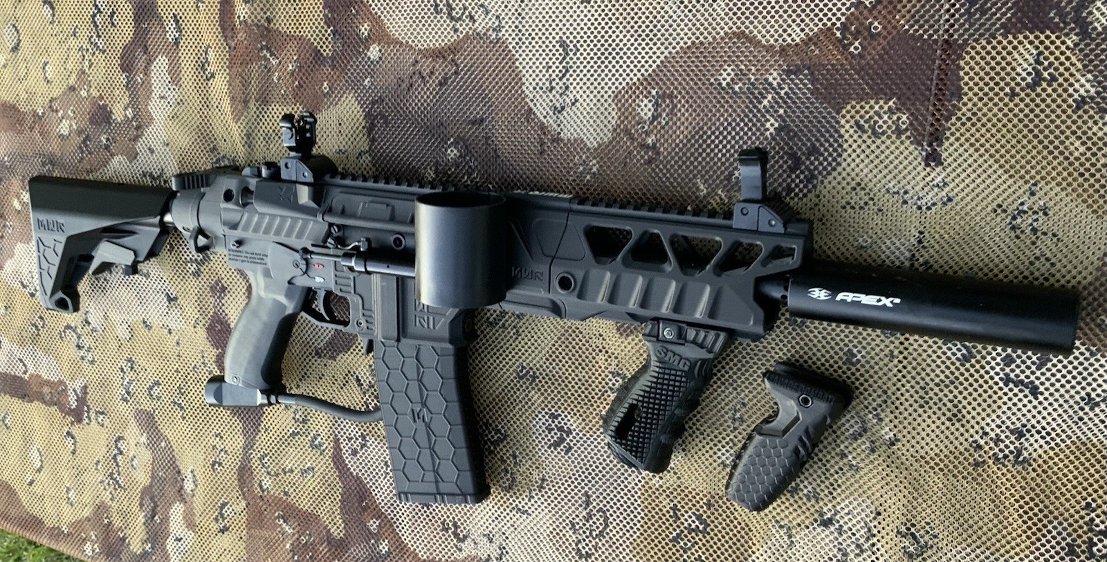Tippmann A5 MWR AR Kitted Paintball Marker W Full-auto E-grip