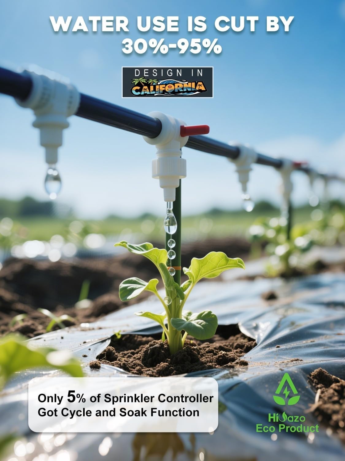 Smart Sprinklers Controller 2.4GHz WiFi, Irrigation Controller Easy Use App E...