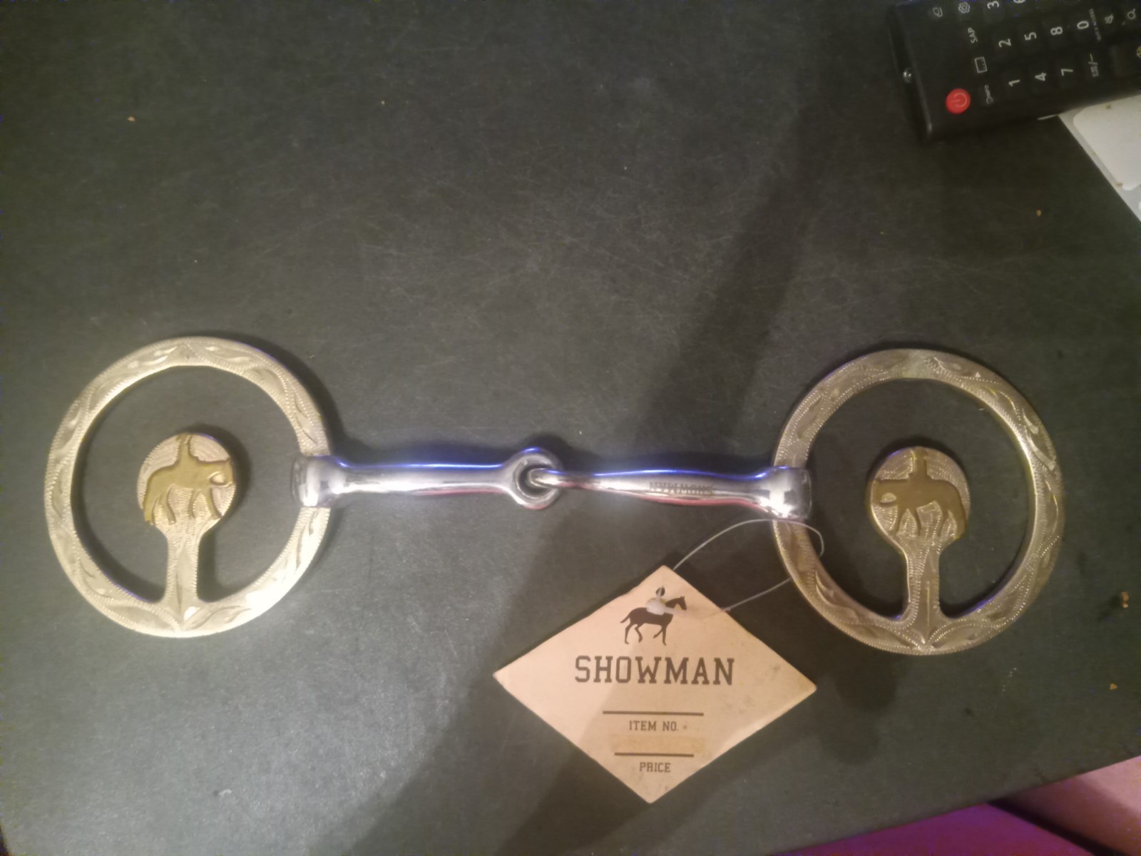 show snaffle bit stainless steel 5 in mouth engraved Western pleasure