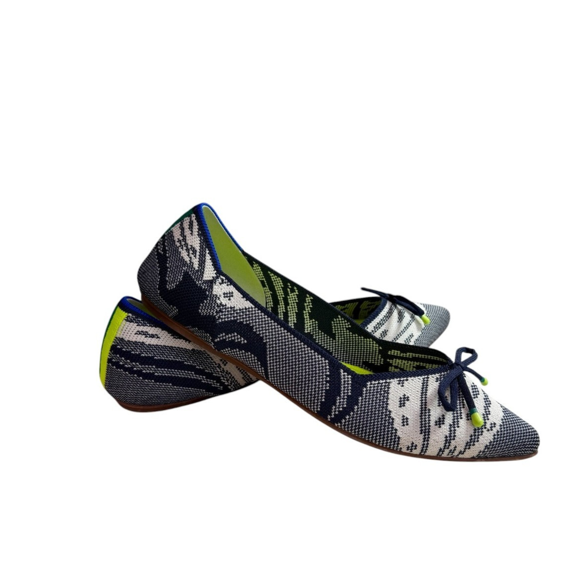 Rothy's The Point Botanical Print Ballet Flats Pointed Toe Women's $155 Size 8
