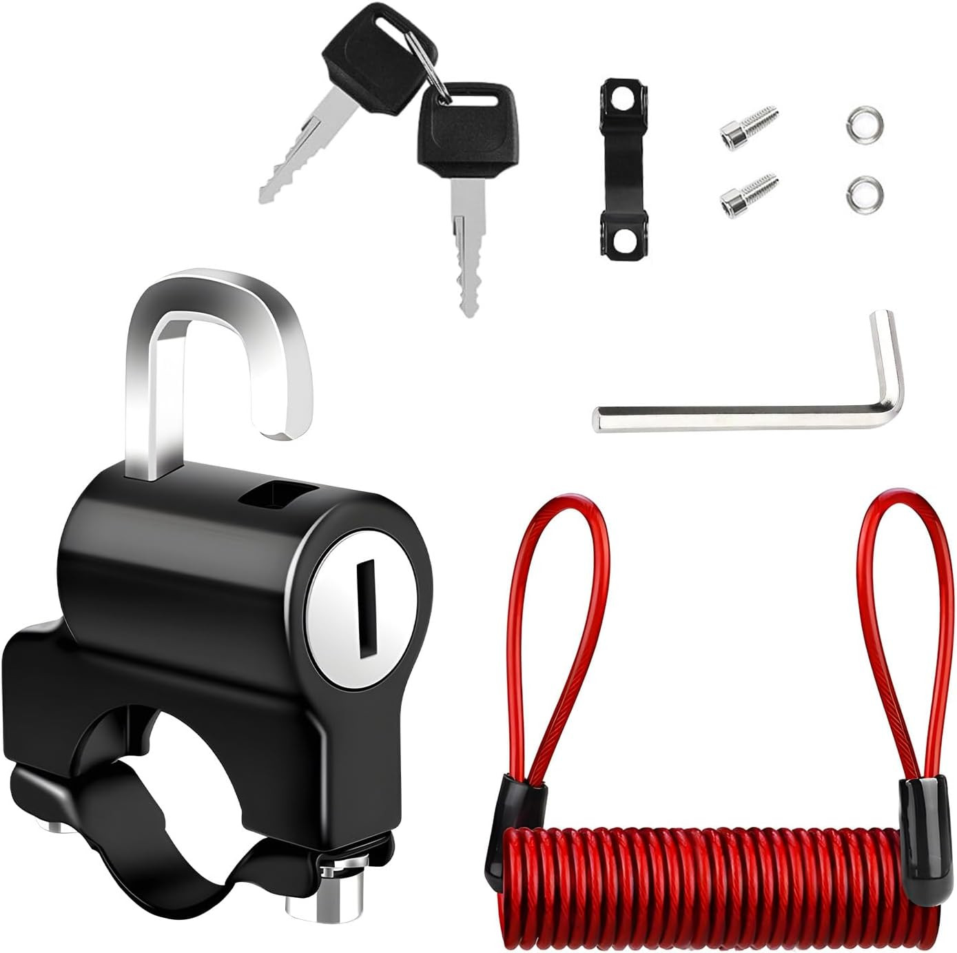 Motorcycle Helmet Anti-Theft Lock, Motorbike and Bicycle Helmet Safety Lock with