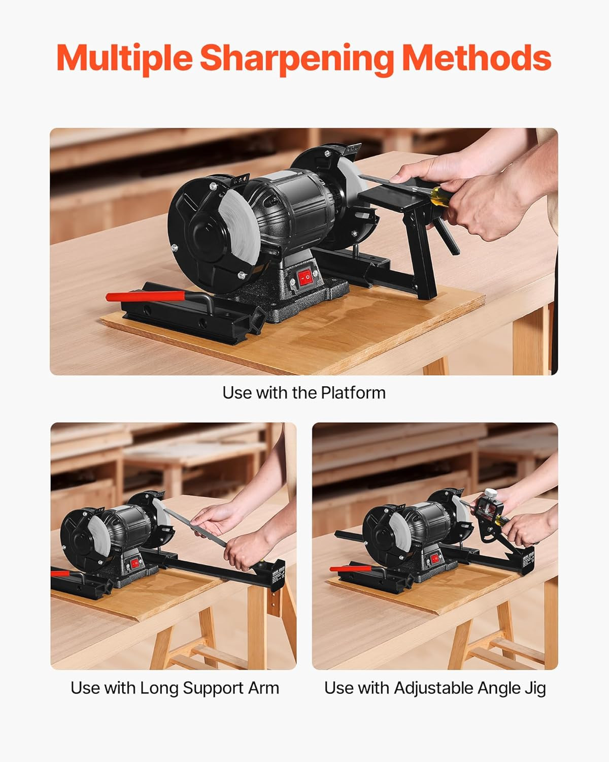 Multi-Grind Sharpening System, Vari-Grind Pro Sharpening Jig Kit for 6" & 8" Ben