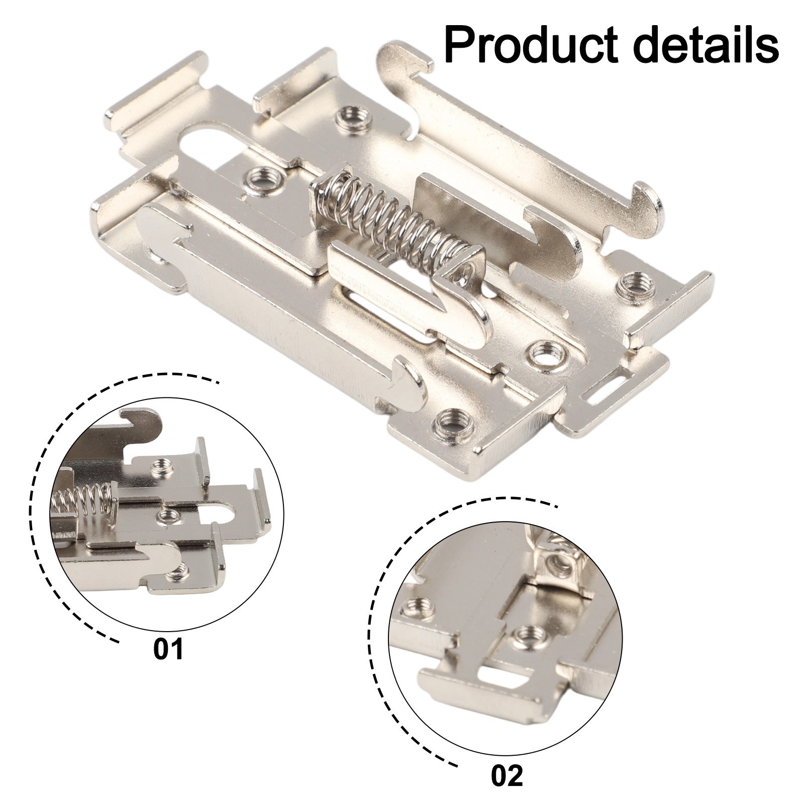1*Solid State Relay DIN Rail Mounting Bracket Electroplating Stainless Steel