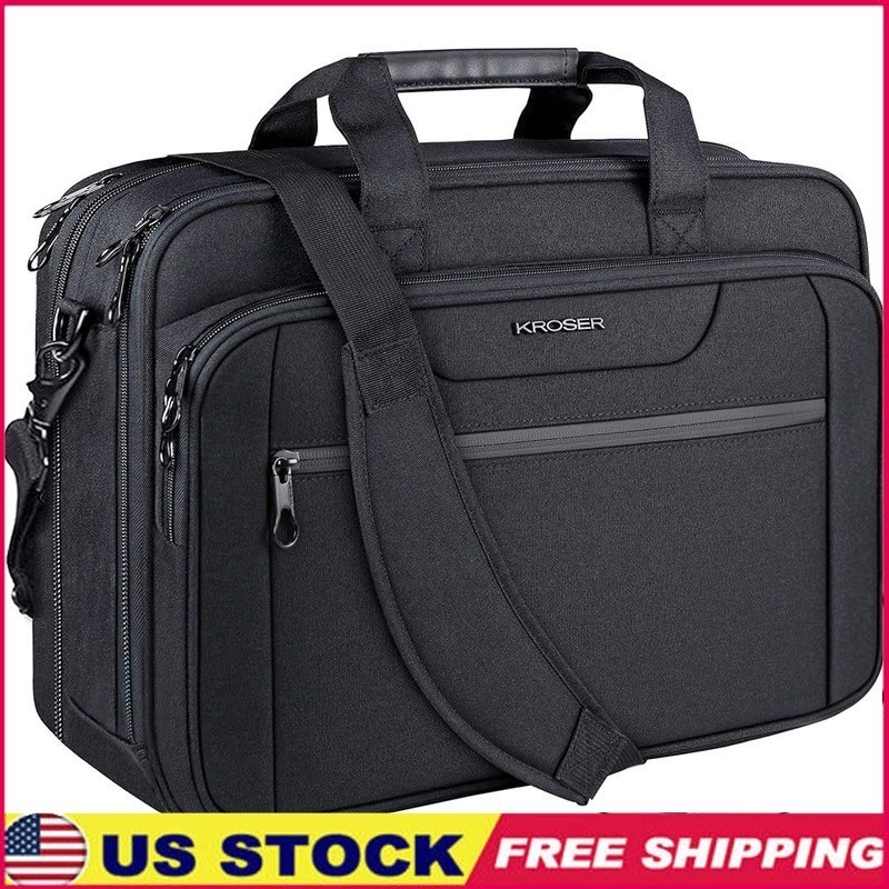 Expandable Laptop Briefcase Water-Repellent Messenger Bag Business Travel New