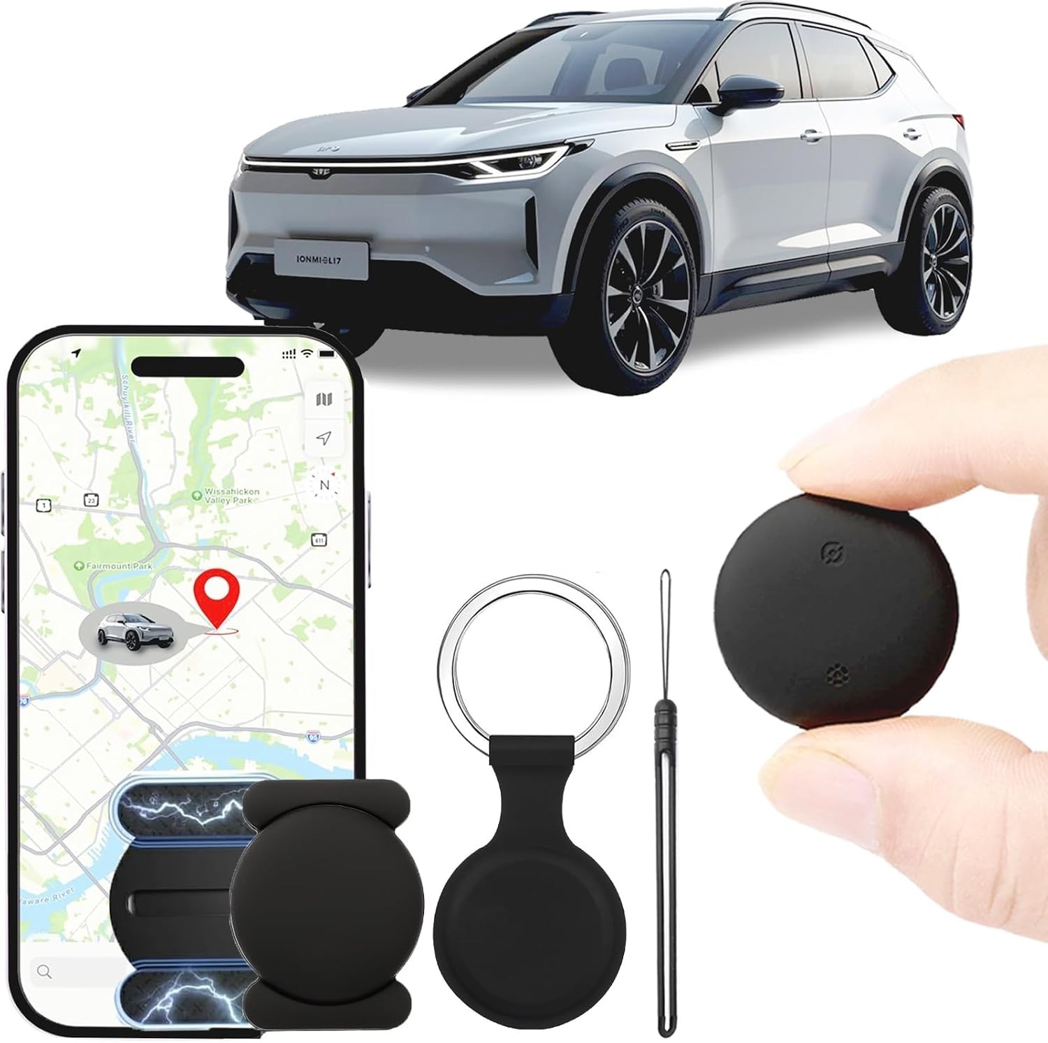 GPS Tracker for Cars （Only Android ） Strong Magnetic, No Monthly Fee, Waterproof