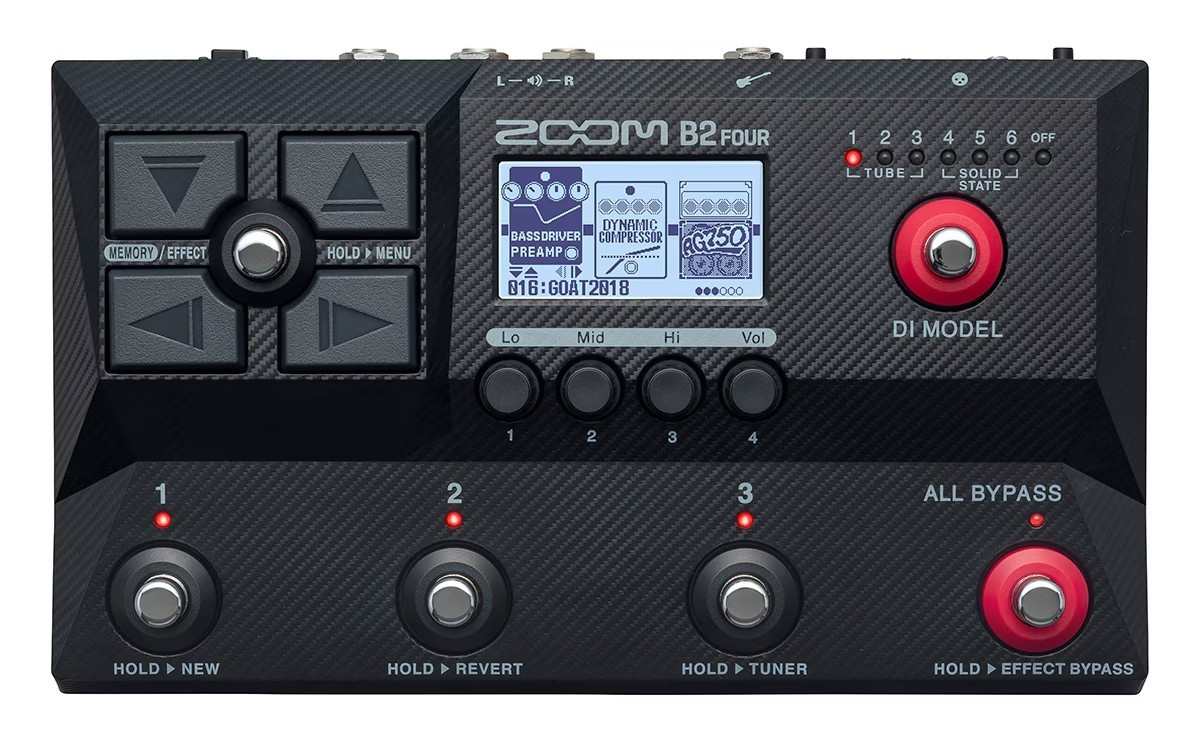 Zoom B2 FOUR Bass Multi Effects Processor Amp Emulator Pedal JP NEW