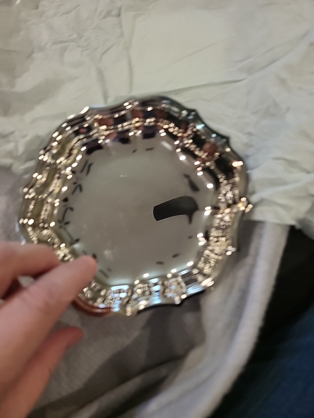 ONEIDA STAINLESS BON BON & MINT DISH USED