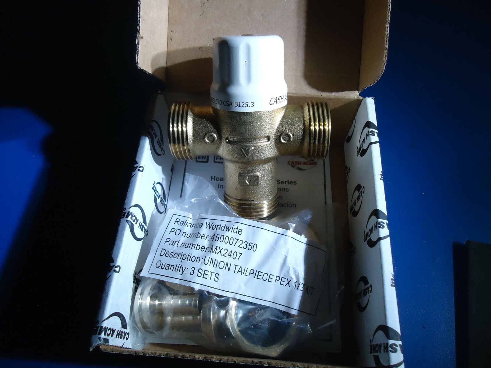 Heat Guard Thermostatic Mixing Valve TMV HG110LSB LF C/W 1/2" PEX BARB New