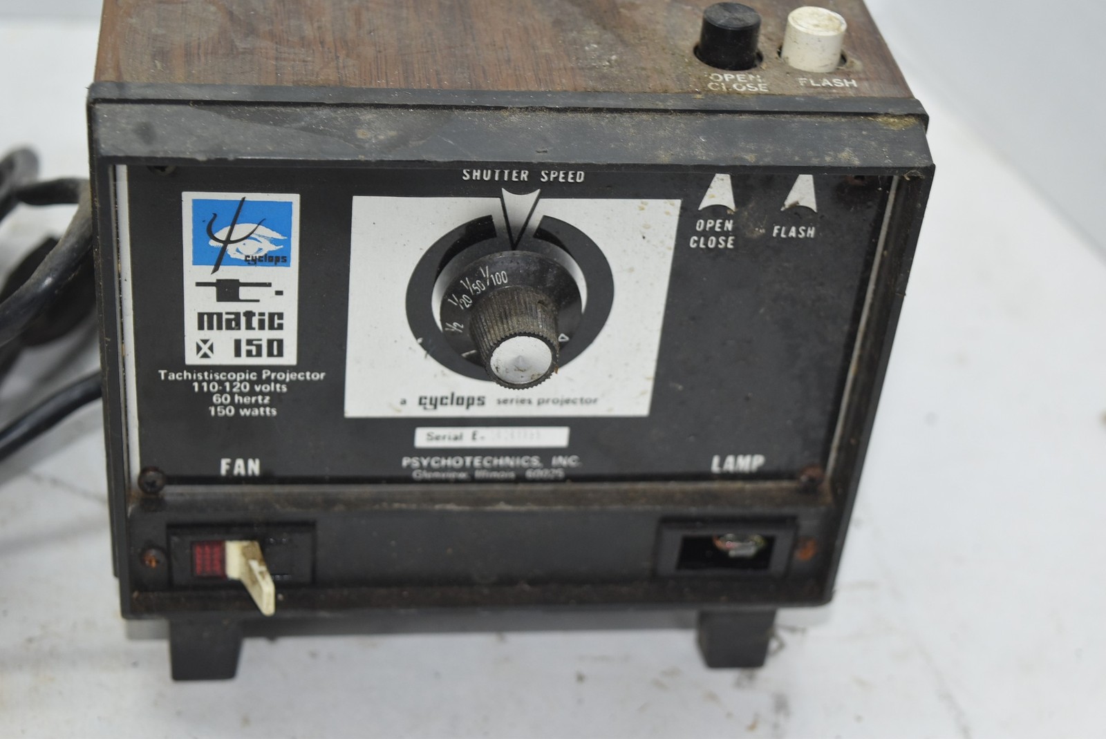 Cyclops T-Matic x 150 Tachistiscopic projector Pair Electronics Pyrotechnics Inc
