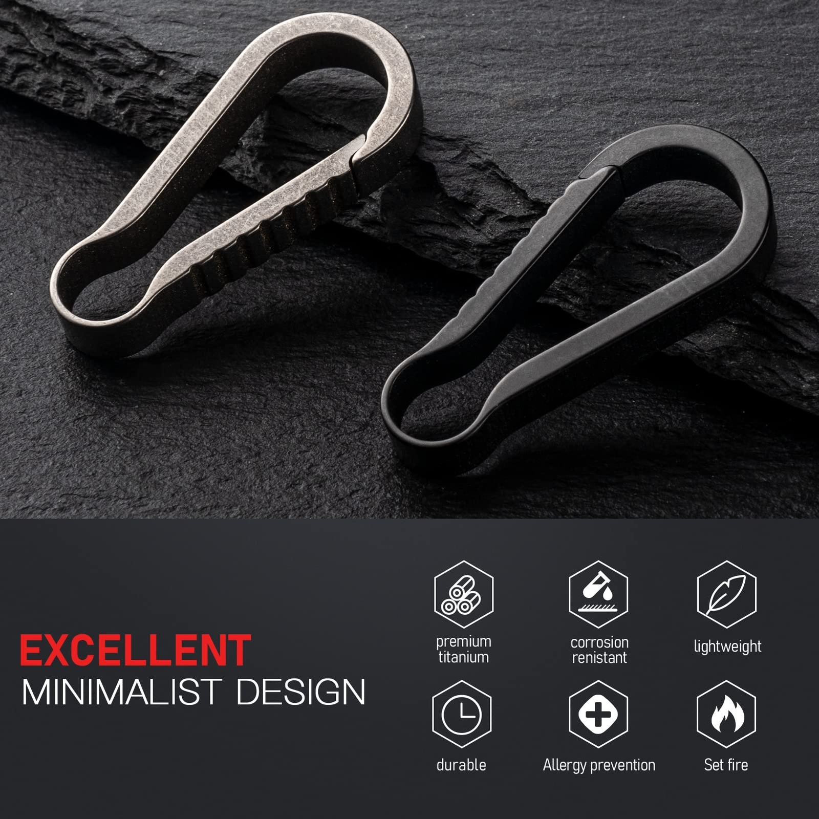 Titanium Key Chain Clip Hook Small Carabiner Keychain Clipedc Quickly Release Ke