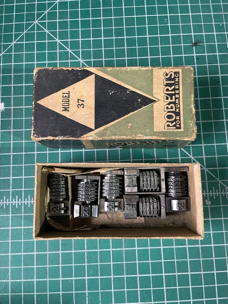 5- and 6-digit LETTERPRESS numbering machines. Roberts 27, New Era, WMA ForceCo
