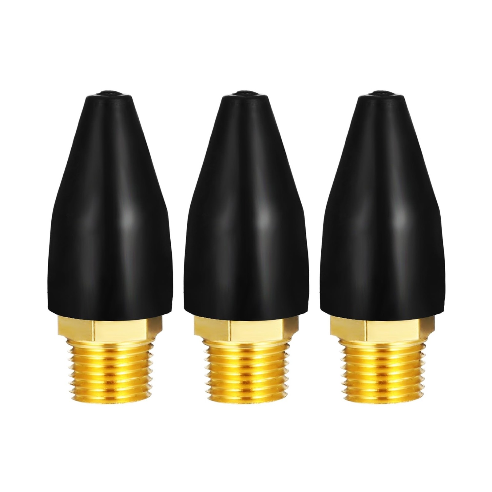 3 PCS Black Parts Air Nozzle for Air Blow Guns, Rubber Air Tool for Air Nozzl...