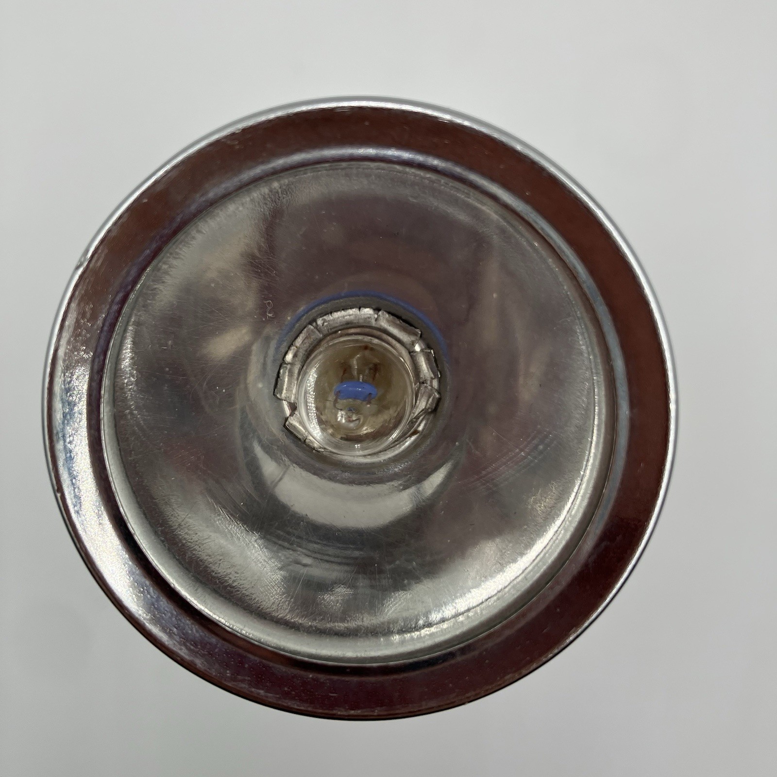 Vintage Chrome Metal Flashlight Ashton British Empire Continuous/Flash LED Light