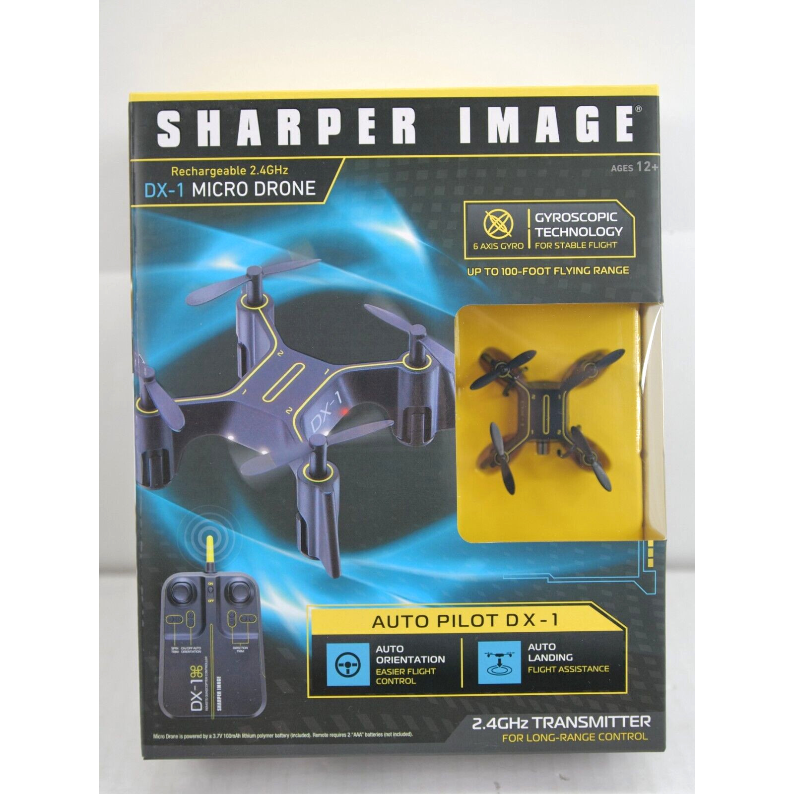 Micro Drone 2.4GHz DX-1 Auto Pilot Sharper Image Rechargeable DX-1