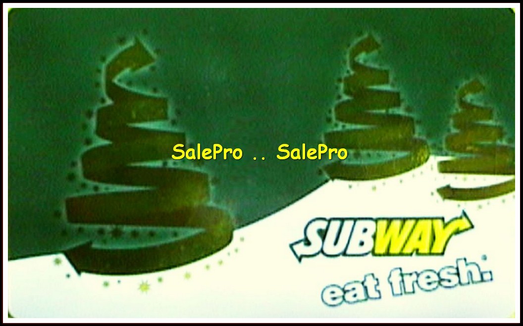 SUBWAY USA 2013 CHRISTMAS EAT FRESH SUBMARINES ENGLISH COLLECTIBLE GIFT CARD