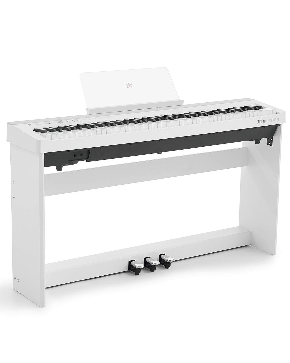White 88-Key Fully Weighted Graded Hammer Action Digital Piano Electric Keyboard