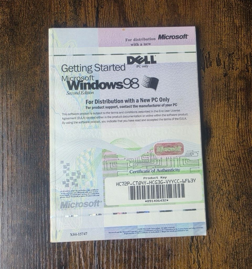 Microsoft Windows 98 SE Getting Started Manual for Dell Desktop, English