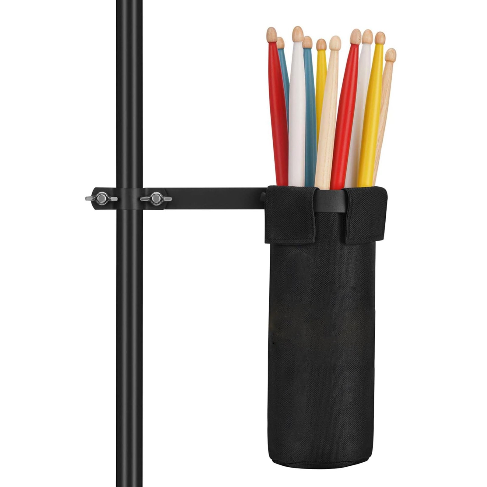 WOTLLA Drum Stick Bag, Nylon Drumstick Bag Removable, Drumstick Holder with C...