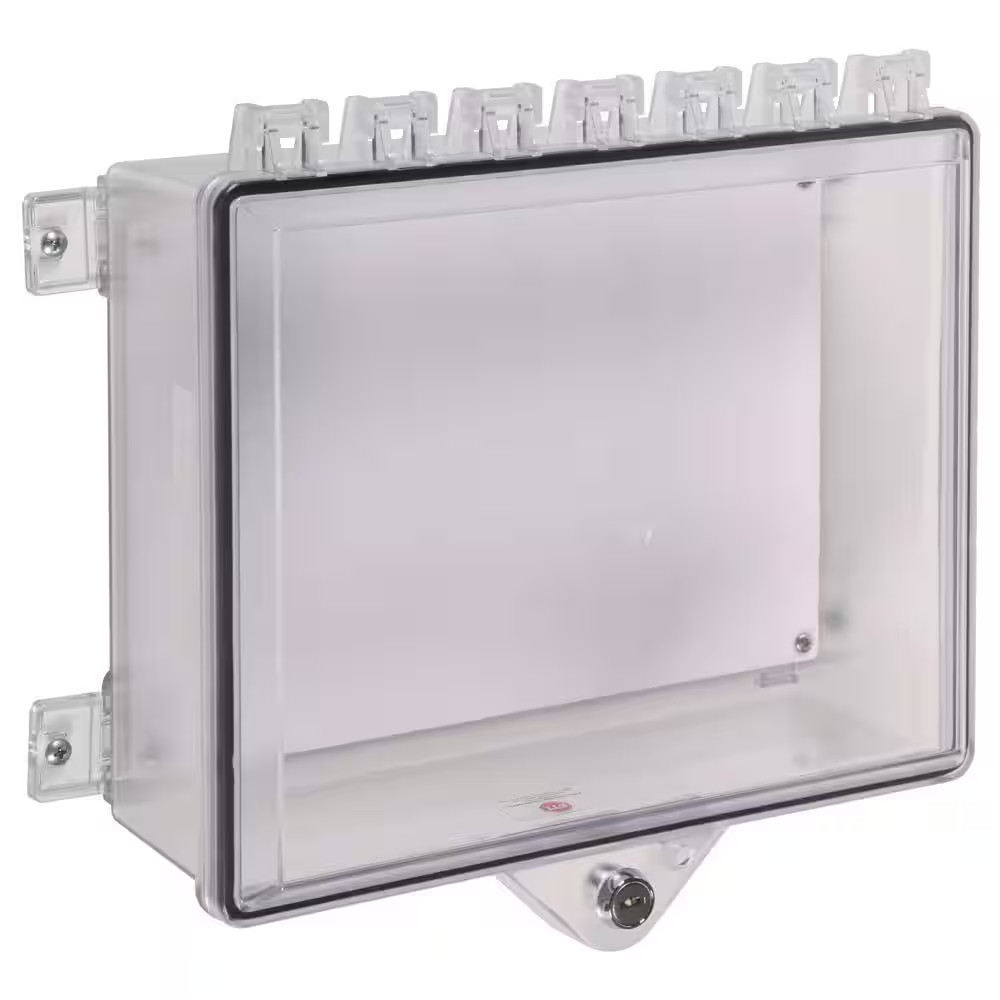 Type 4X Protective Cabinet with Back Plate and Key Lock - Clear