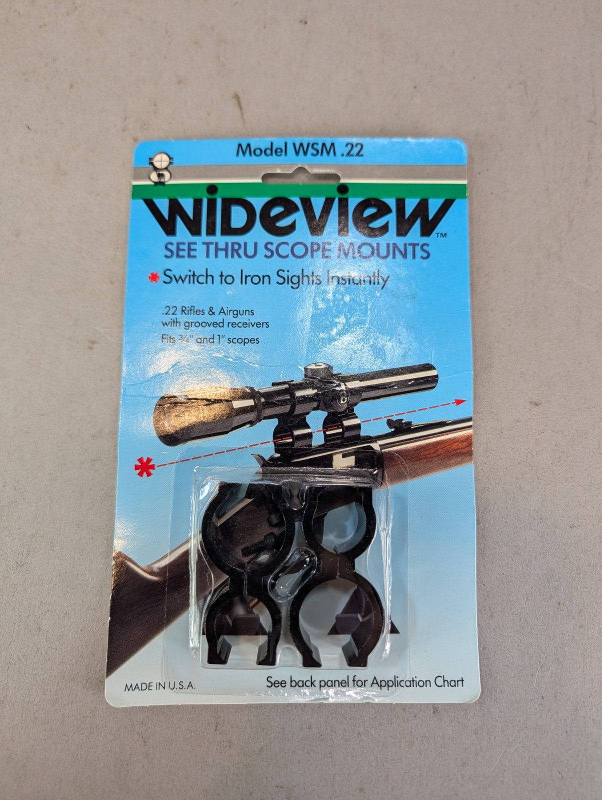 Wideview See Thru Scope Mounts WSM-22 .22 Rifles & Airguns 3/4 & 1" for grooved