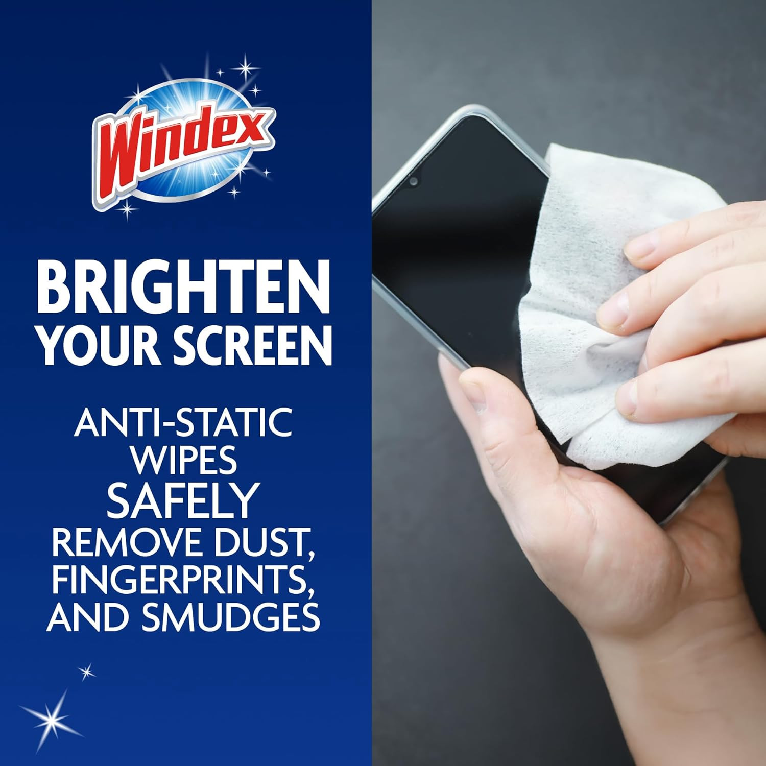 Windex Electronic Cleaning Wipes, Pre-Moistened Screen Wipes for Tvs, Phones, an