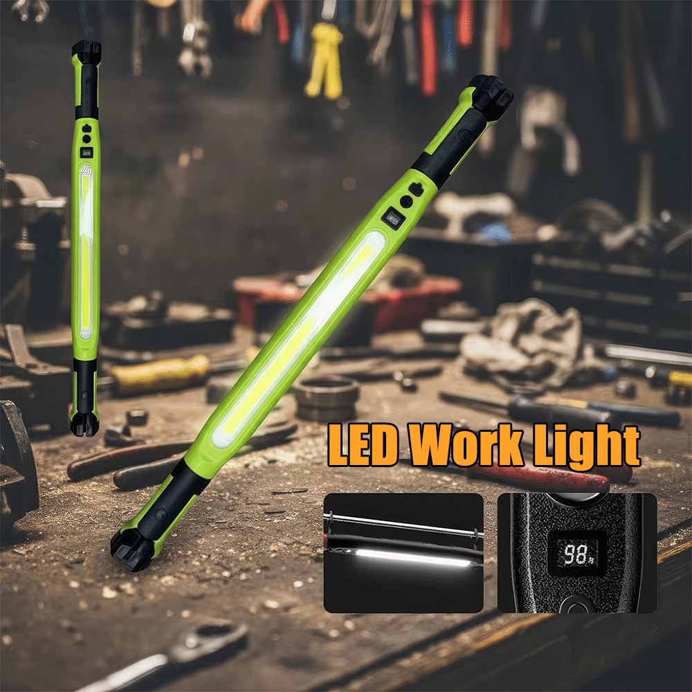 Under Hood Work Light Bar LED Magnetic Light with Hooks Cordless Rechargeable