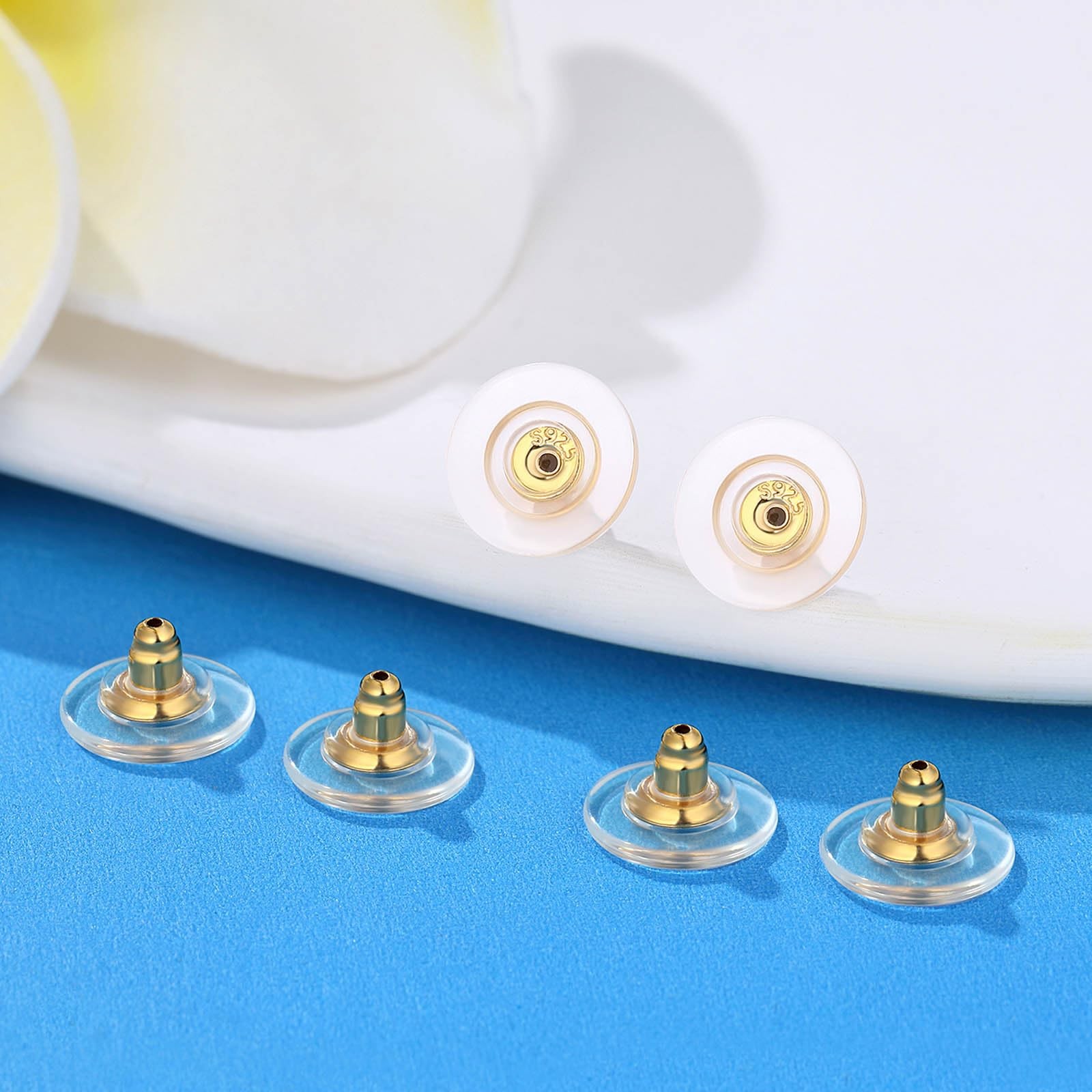 3 Pairs Locking Earring Backs for Studs Heavy Droopy Earrings - 925 Sterling ...