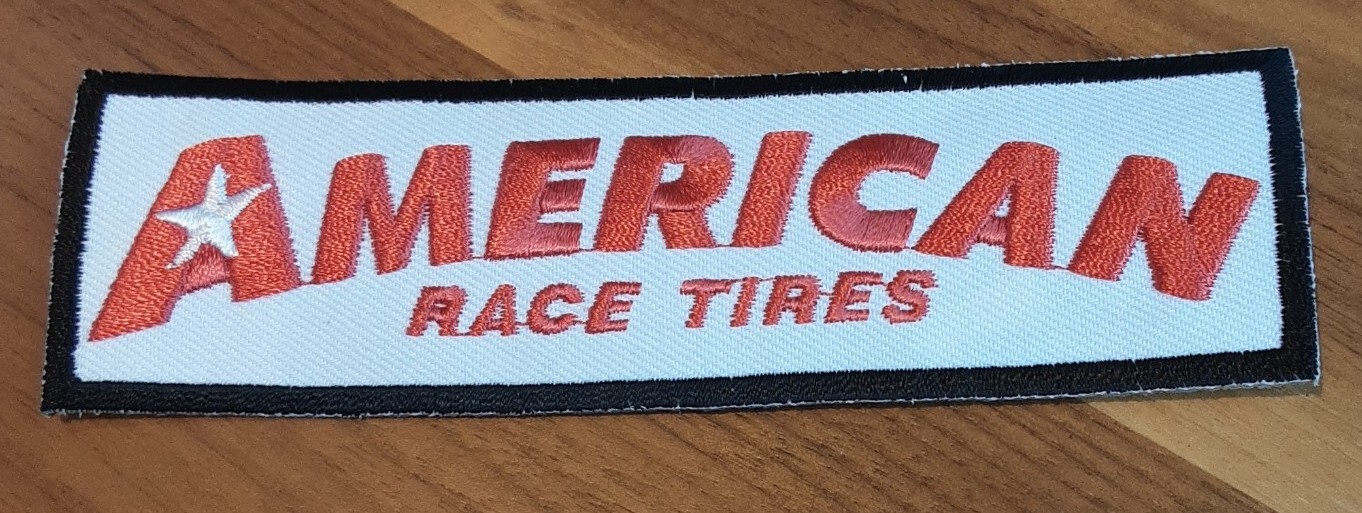 Vintage AMERICAN RACE TIRES  Patch - New Old Stock 5" x 1.5"  FREE Shipping