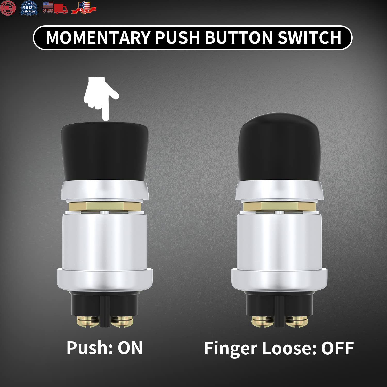 Daiertek Push Button Starter Switch 12V / 24V Waterproof Push Start Button